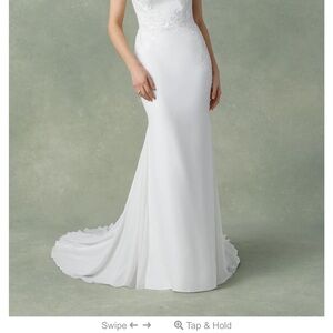 Ivory wedding dress, size 10, Justin Alexander